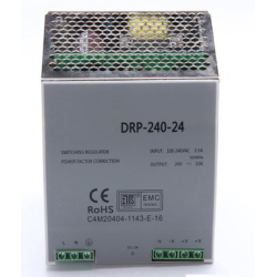 Fuente de Alimentacion Switching Industrial 24V 10A DR-240-24 riel DIN