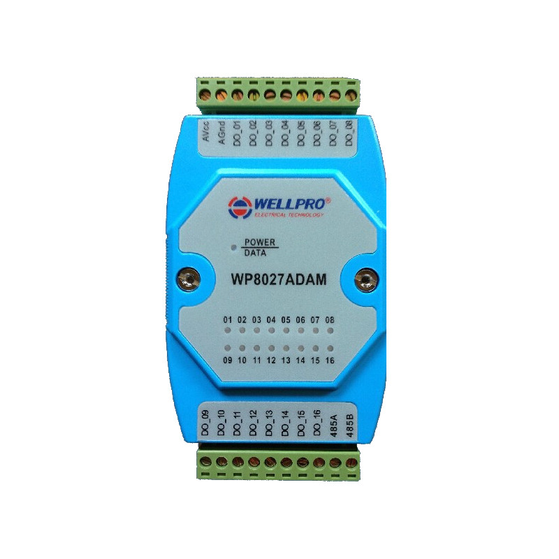 Módulo adquisición 16DO Modbus RTU RS485