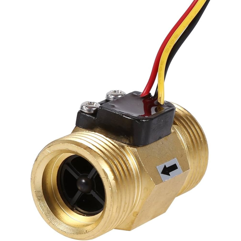 Sensor de flujo metalico de agua 3/4'' 2-45L/min