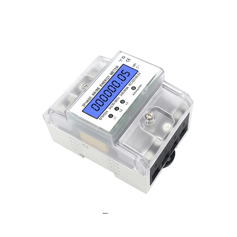 Medidor Energia DC 12v 24v Modbus Rtu Riel Din Lcd 80A