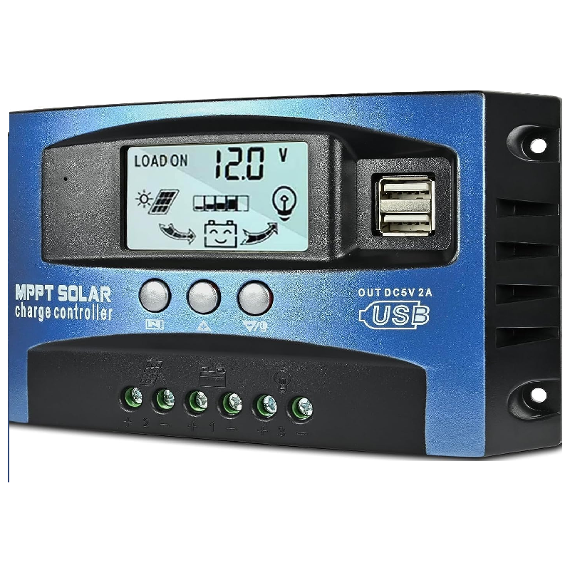 Controlador cargador solar MPPT 30A 12V/24V USB alta eficiencia