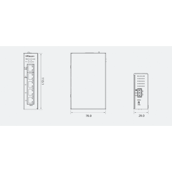 Switch industrial WECON 5 puertos riel DIN SW05E