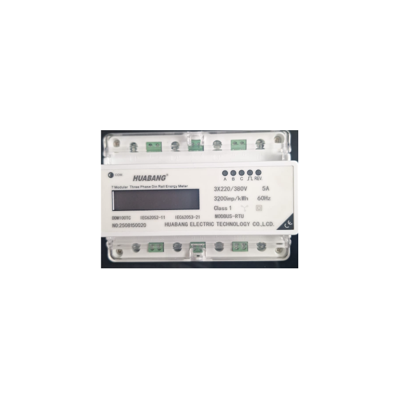 Medidor De Energia Modbus Rtu trifásico 4 hilos 220V 5A TC
