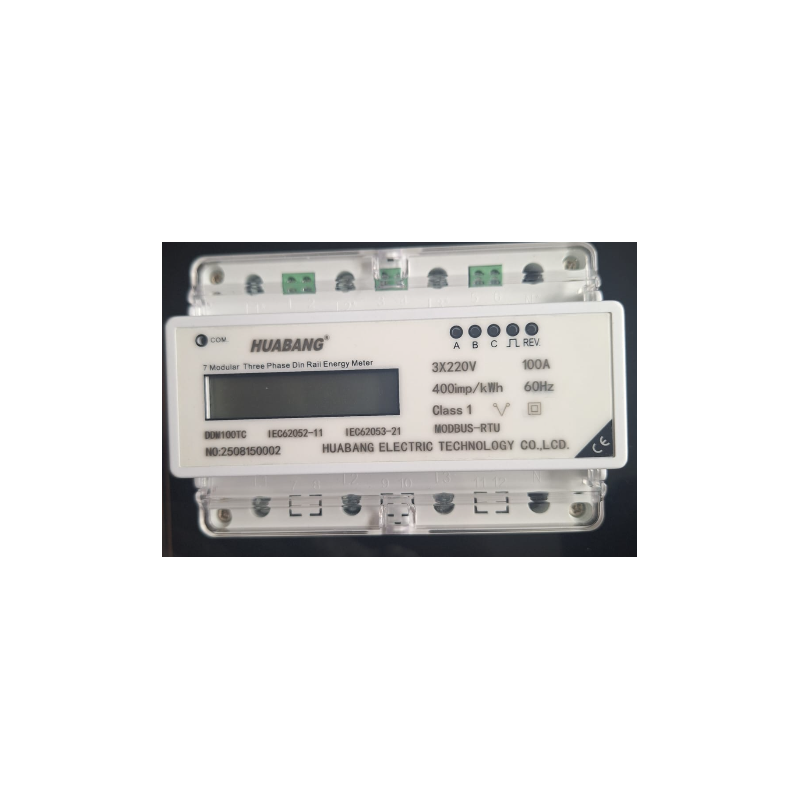 Medidor De Energia Modbus Rtu trifásico Riel Din 220v 100A LCD
